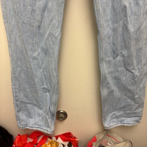 Abercrombie & Fitch Curve Love Ultra High Rise 90’s Straight Jeans Criss Cross - Picture 8 of 12